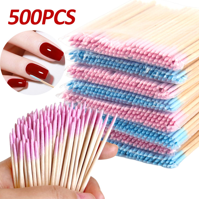 Nail Art Orange - 500-100 pièces rose Double tête Nail