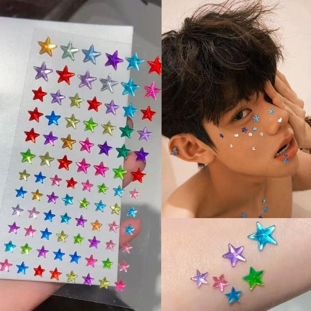 Rhinestone Nail Gem - Strass autocollants pour le visage, autocollants