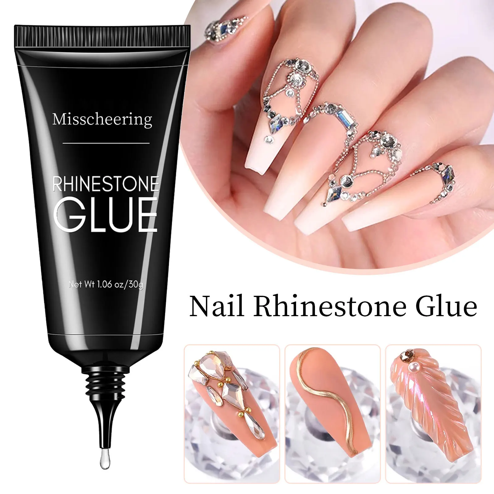 Rhinestone Nail Gem - Gel de colle pour strass pour