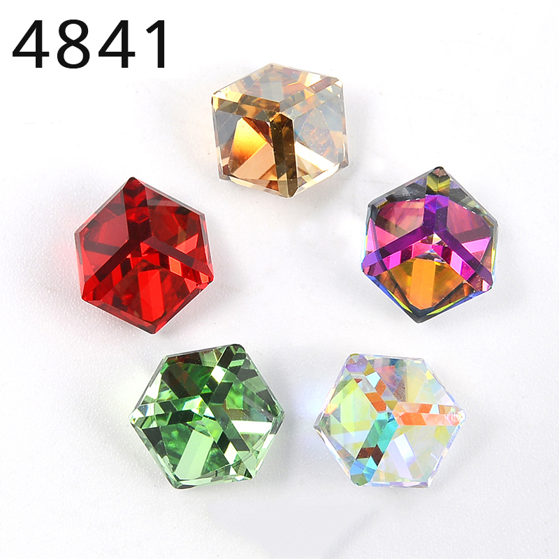 Rhinestone Nail Gem - (1 pièce) 4841 Cube fantaisie pierre