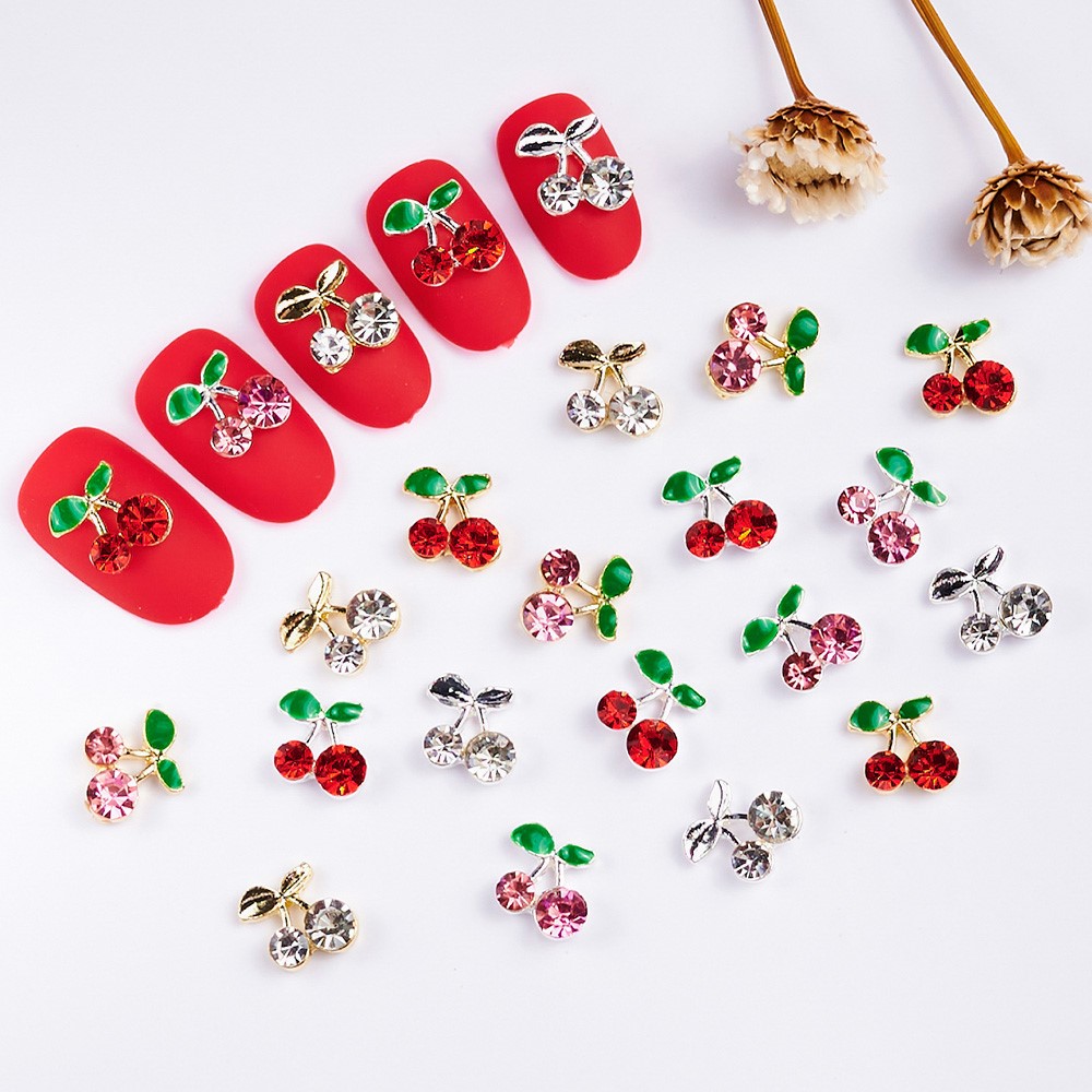 40 pièces de décorations 3D br - Nail Art Red Cherry avis et prix