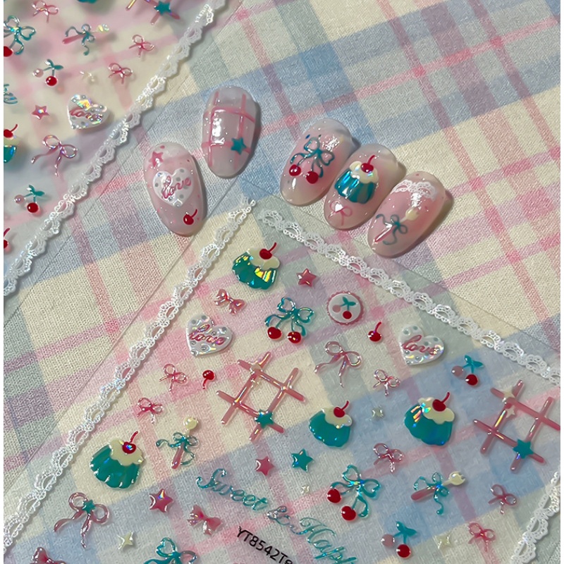 1 autocollant pour ongles moti - Nail Art Red Cherry avis et prix