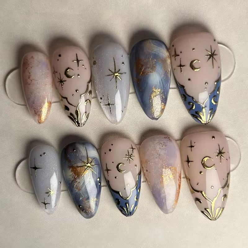 Ensemble d'ongles courts en am - Nail Art Overlay avis et prix