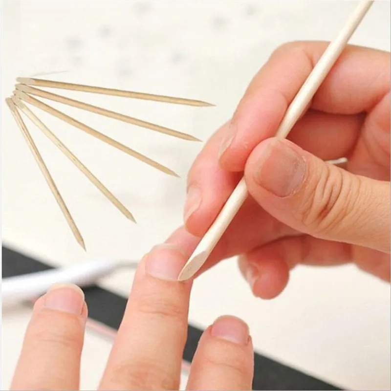 30/60 pièces Bâtonnets en bois - Nail Art Orange avis et prix