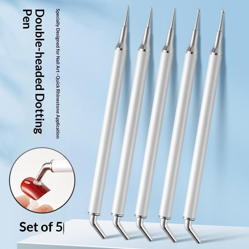Lot de 5 stylos à double embou - Rhinestone Nail Gem avis et prix