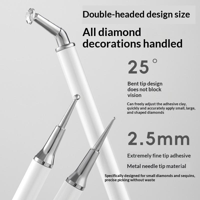 Lot de 5 stylos à double embou - Rhinestone Nail Gem avis et prix