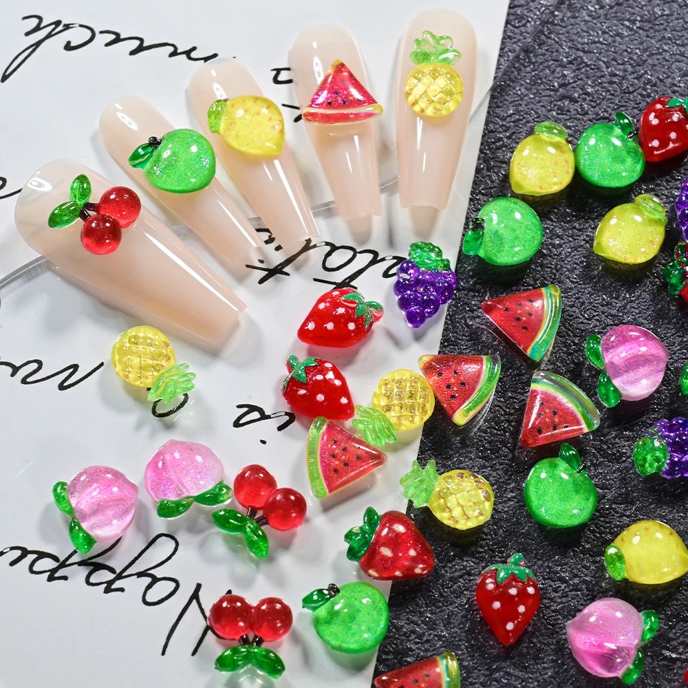 100 Breloques 3D Cerises Rouge - Nail Art Red Cherry avis et prix