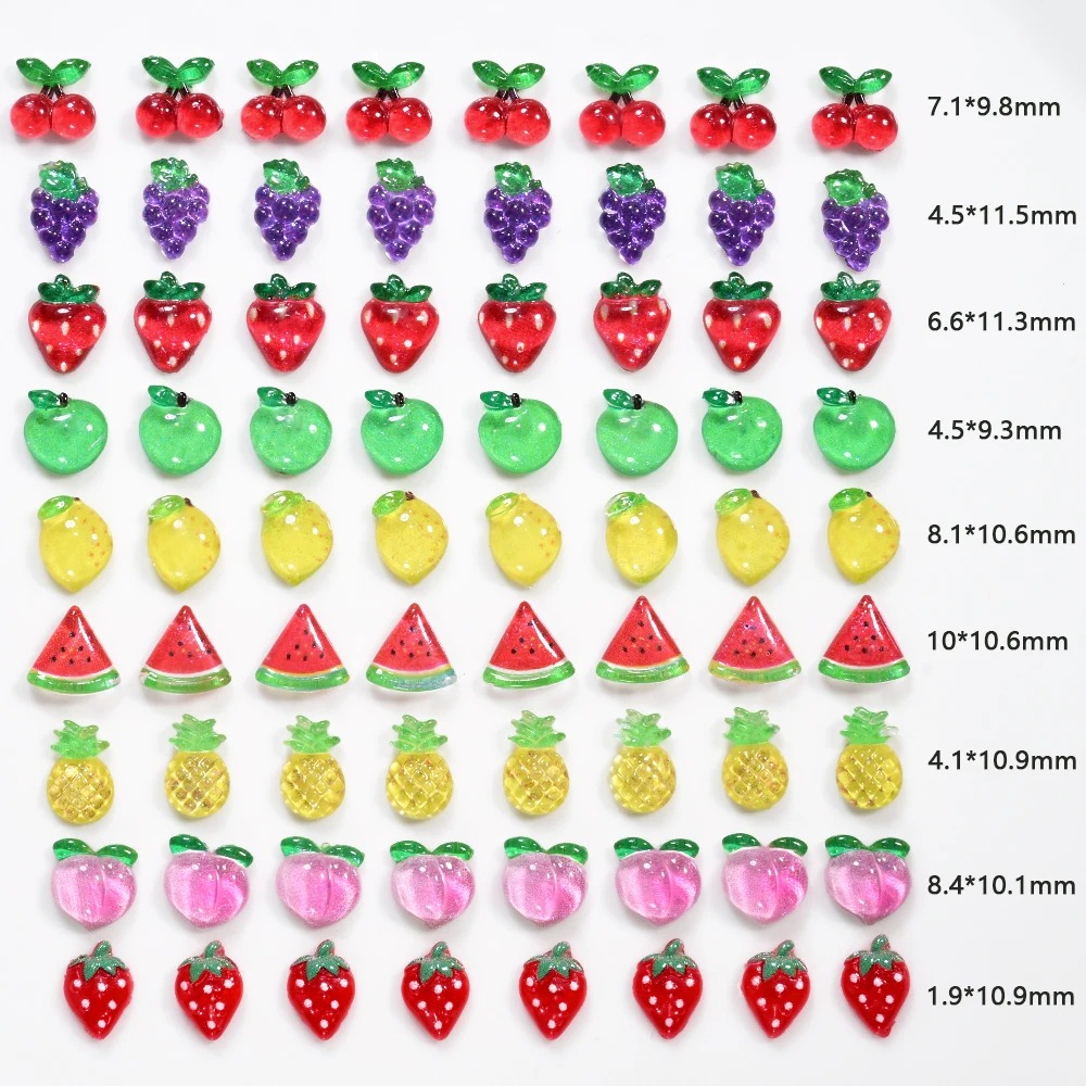 100 Breloques 3D Cerises Rouge - Nail Art Red Cherry avis et prix