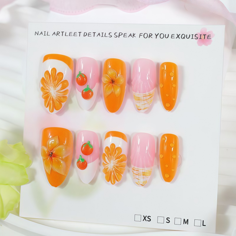 Nouveauté 2026 – 30 faux ongle - Nail Art Orange avis et prix
