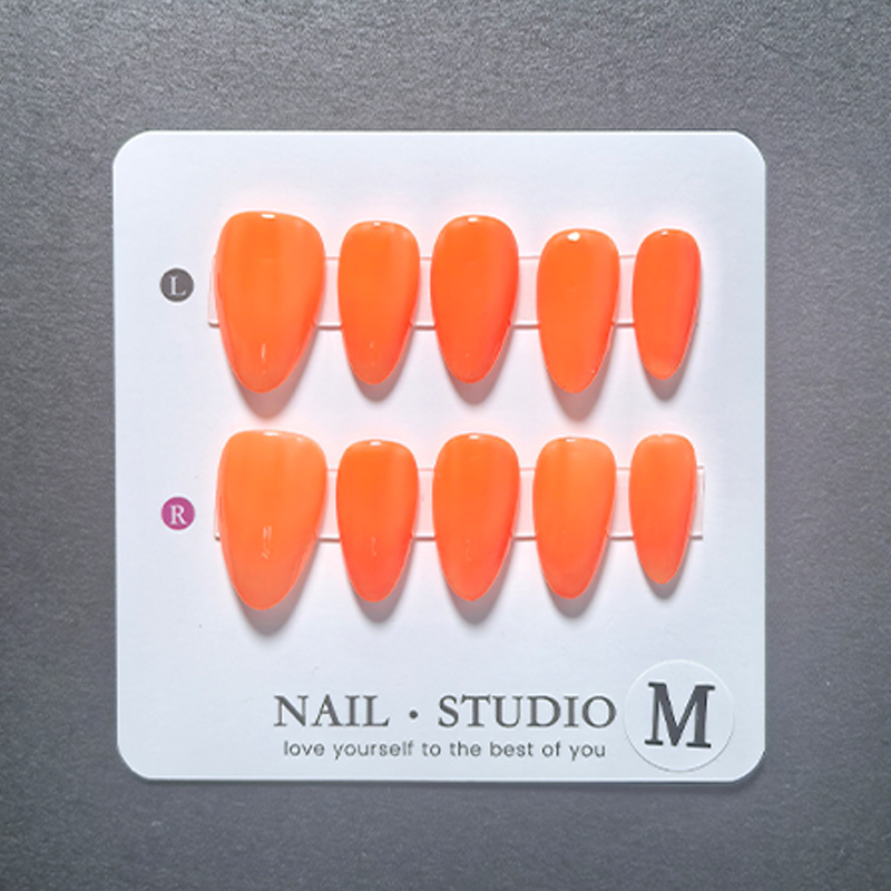 10 faux ongles en amande à pre - Nail Art Orange avis et prix
