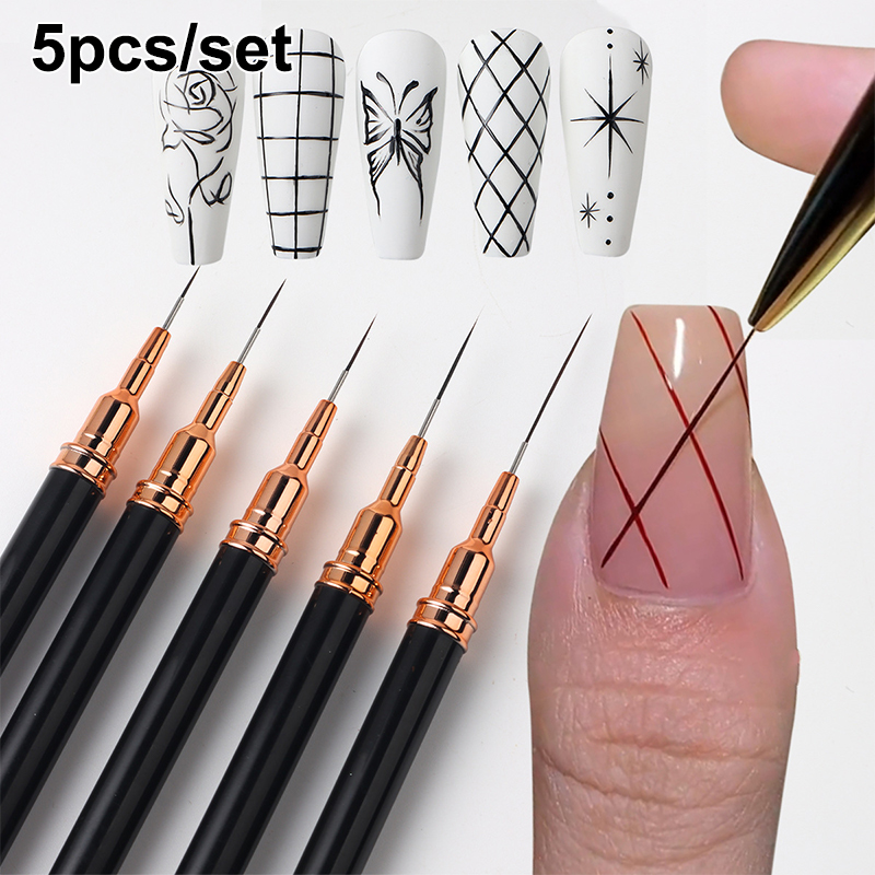 # Lot de 5 pinceaux profession - Nail Art Sch avis et prix