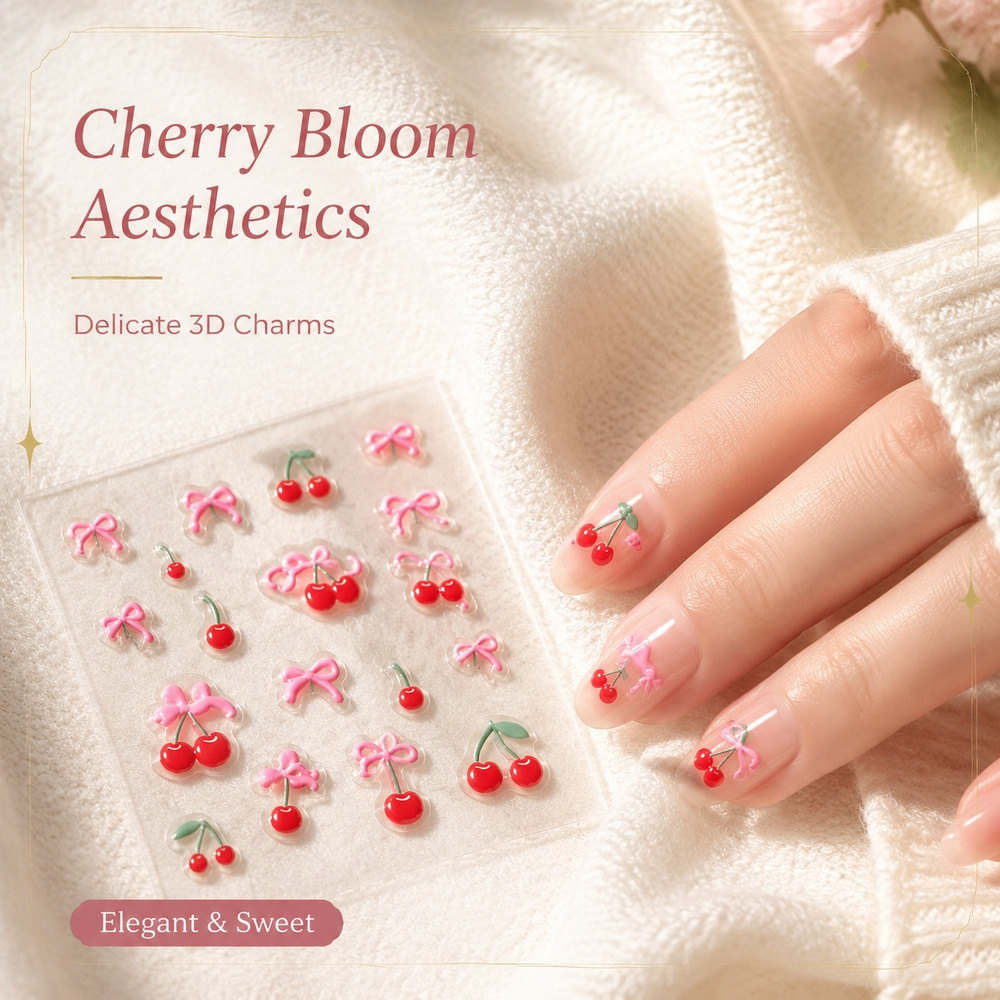 1 feuille de décalcomanies pou - Nail Art Red Cherry avis et prix