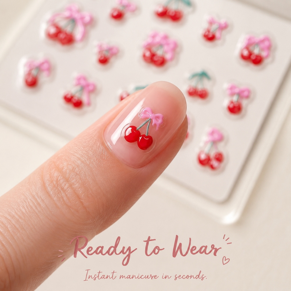 1 feuille de décalcomanies pou - Nail Art Red Cherry avis et prix