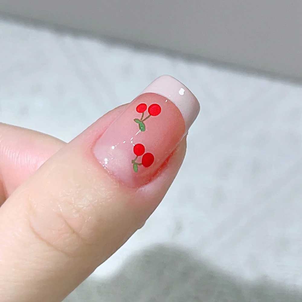 1 feuille d'autocollants 3D po - Nail Art Red Cherry avis et prix