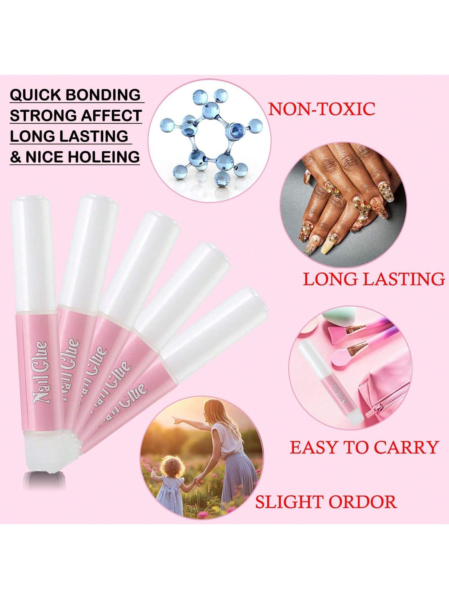 Lot de 100/1000 Colle à Ongles - Rhinestone Nail Gem avis et prix