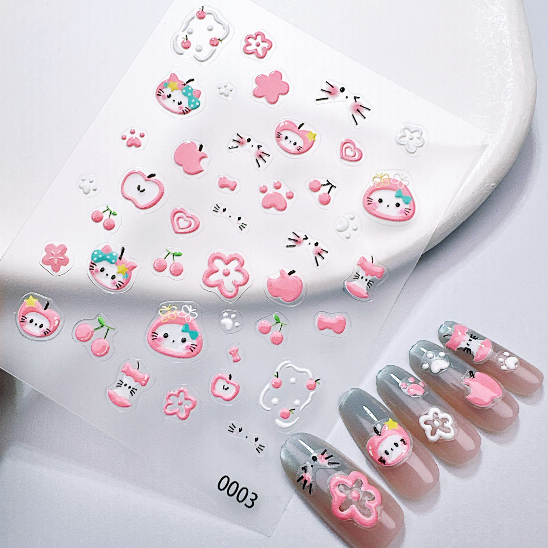 1 autocollant pour ongles moti - Nail Art Red Cherry avis et prix