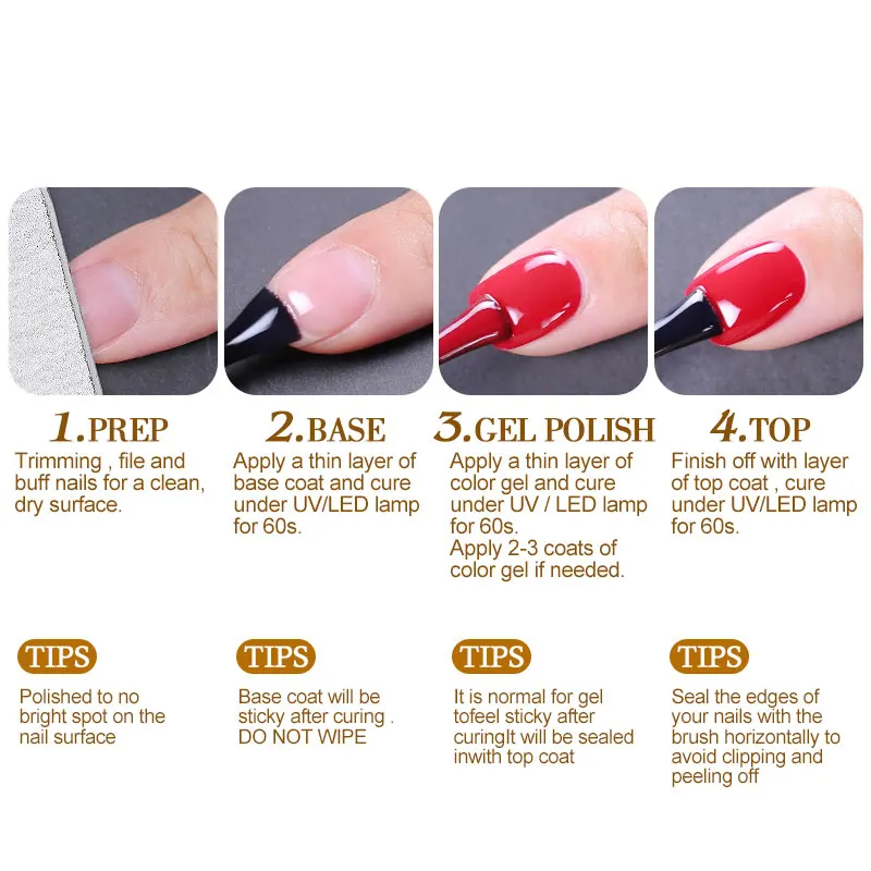 Clou Beaute Classic Red Gel Na - Nail Art Red Cherry avis et prix