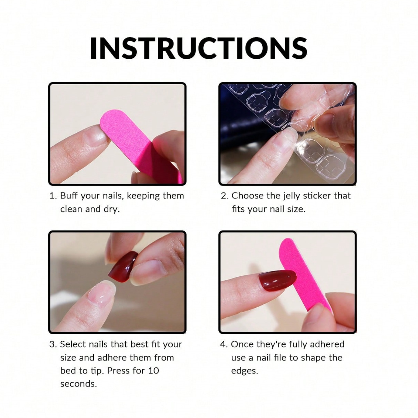 10 faux ongles carrés courts p - Nail Art Overlay avis et prix