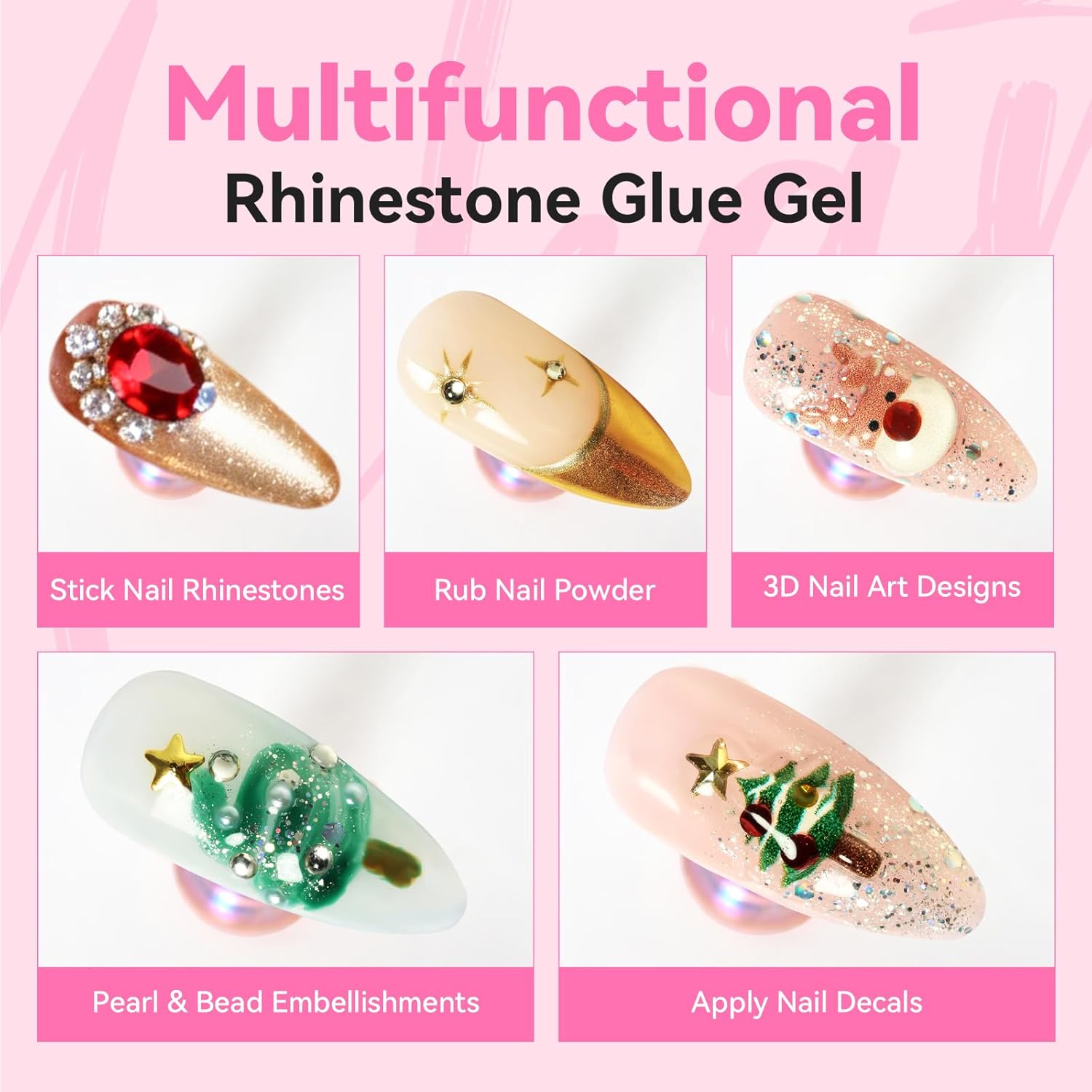 Lot de 4 Colle à Strass Makart - Rhinestone Nail Gem avis et prix